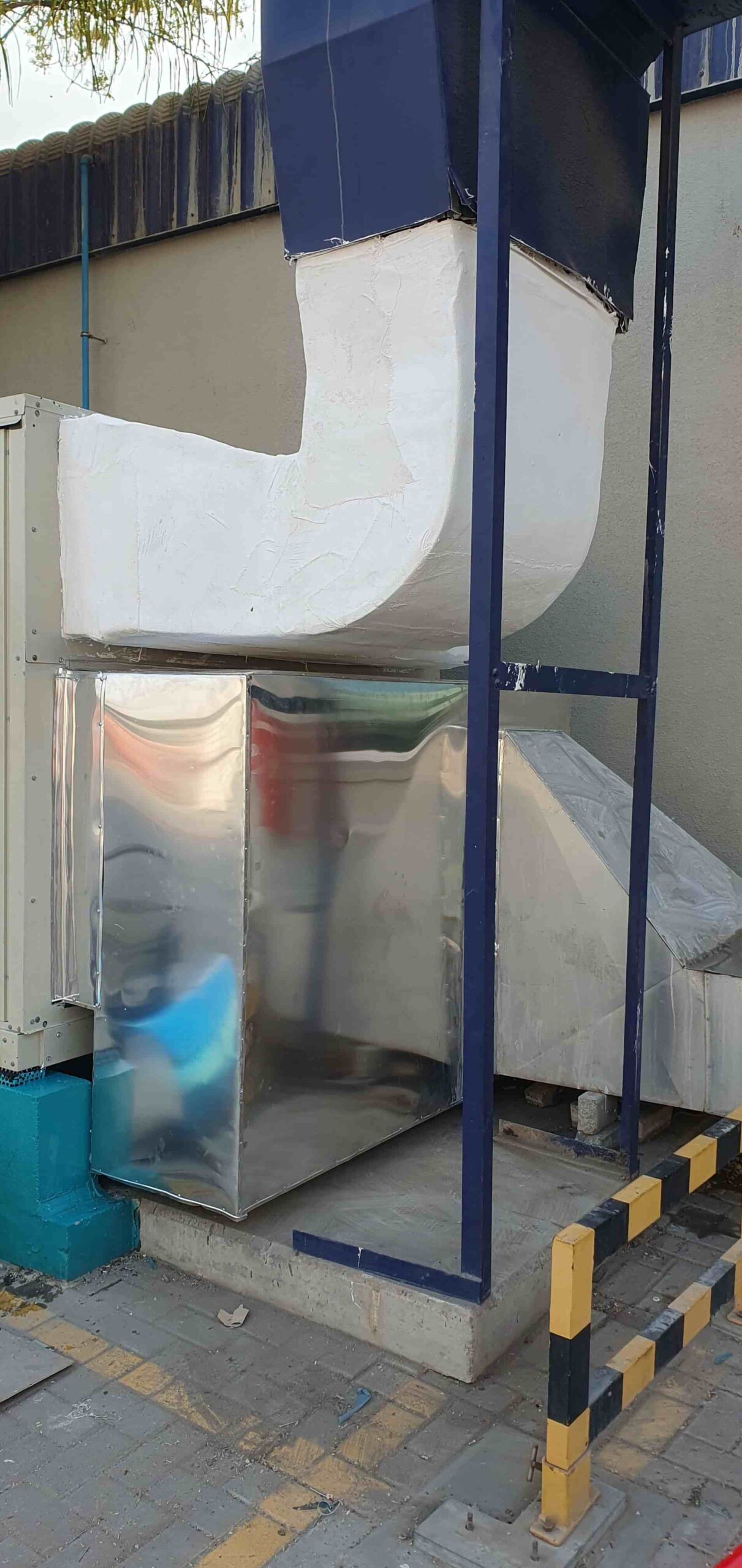 Package unit duct connection Insulation, Foster and Cladding